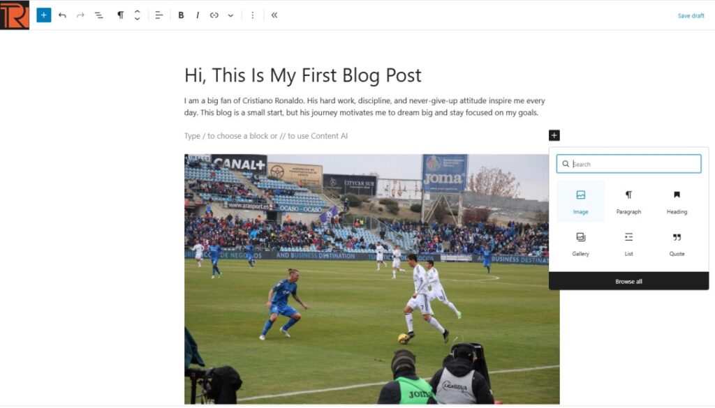 Add Images to the Post