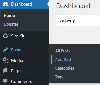 Go to Posts → Add New