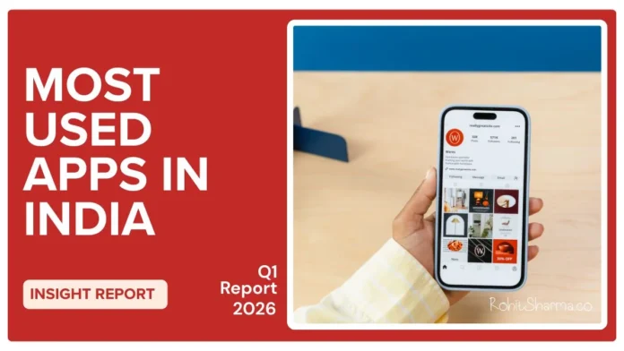 Most Used Apps in India Most Used Apps in India – Instagram, YouTube, WhatsApp, Free Fire and Google Pay on smartphone screen