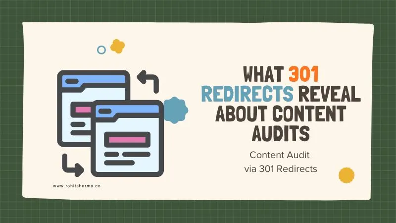 301 redirects and content audit strategy