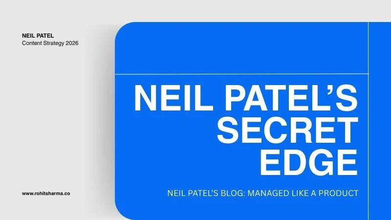 Neil Patel content strategy treating blog as a product