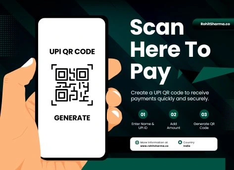 UPI QR Code UPI QR code generator tool interface to create payment QR code