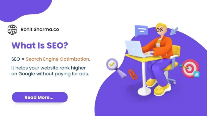 What Is SEO What is SEO guide showing search engine optimization ranking concept