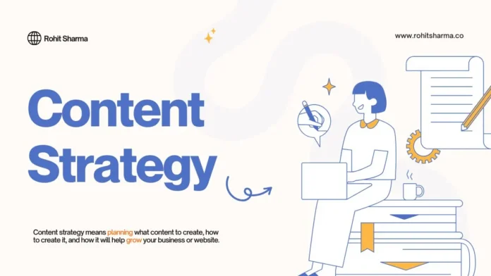 What is Content Strategy A detailed diagram showing the content strategy framework: planning, content creation, and scaling for business goals.
