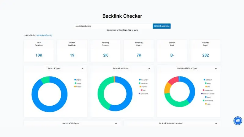 OpenLinkProfiler: Free Backlink Checker Review (2026) 2 Free Backlink Checker SEO Tool