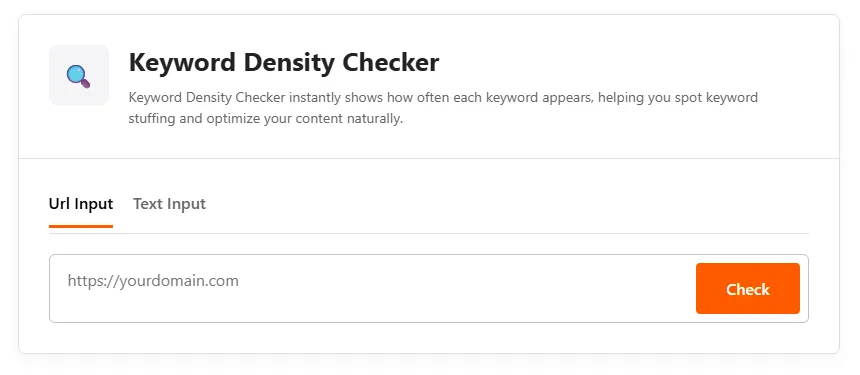 Free Keyword Density Checker Tool