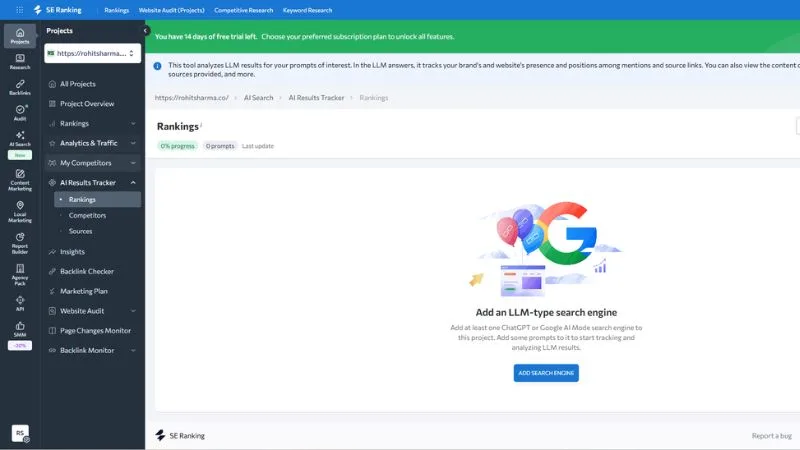 SE Ranking's AI Search Tools