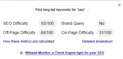 Keywords Everywhere Review: Is It Worth It in 2026? 3 SEO difficulty, on-page, and off-page scores