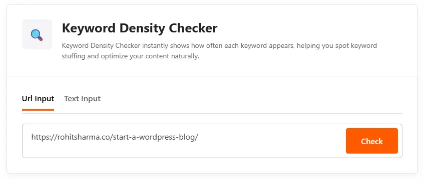 Use a Keyword Density Checker
