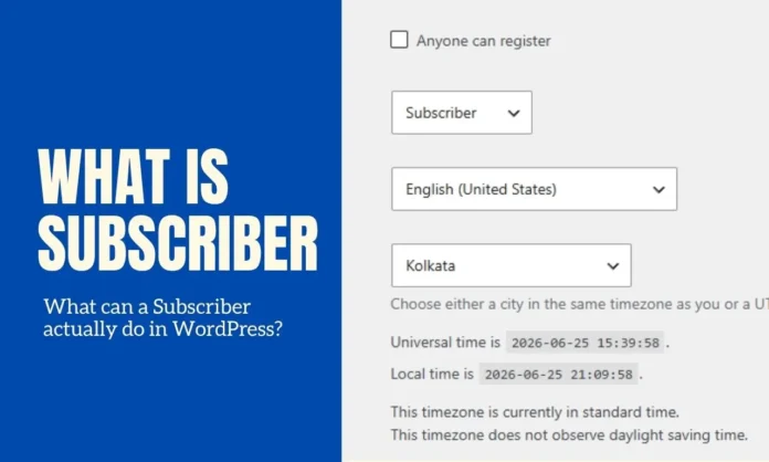 What Is Subscriber in WordPress